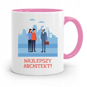 Kubek Różowy Architekta Najlepszy Architekt