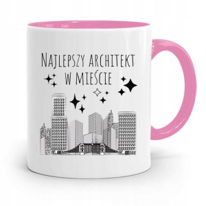 Kubek Różowy Architekta Najlepszy W Mieście