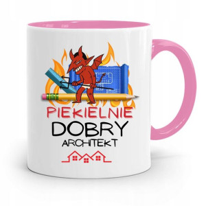 Kubek Różowy Architekta Piekielnie Dobry Prezent