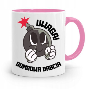 Kubek Różowy Dla Babci Bombowa Babcia