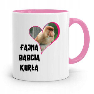 Kubek Różowy Dla Babci Fajna Babcia Kurła