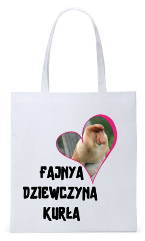 Dla Dziewczyny Żony Torba Eco Biała Shopper