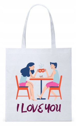 Dla Dziewczyny Żony Torba Eco Biała Shopper