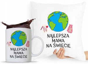 Zestaw Poduszka + Kubek Dzień Mamy Matki Prezent