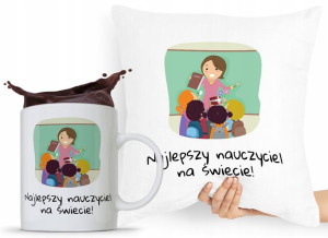 Zestaw Poduszka + Kubek Dzień Nauczyciela Prezent