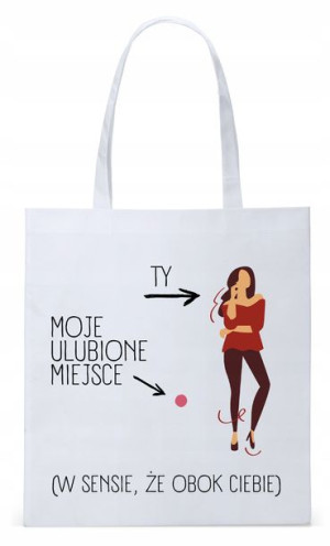 Dla Dziewczyny Żony Torba Eco Biała Shopper