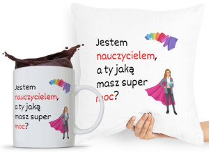 Zestaw Poduszka + Kubek Dzień Nauczyciela Prezent