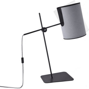 Lampa Stołowa Biurkowa Led Nowodvorski Zelda Szara, Tkanina 6012