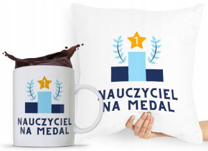 Zestaw Poduszka + Kubek Dzień Nauczyciela Prezent