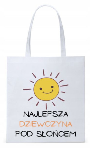 Dla Dziewczyny Żony Torba Eco Biała Shopper