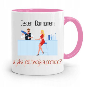 Kubek Różowy Dla Barmana Jestem Barmanem Prezent