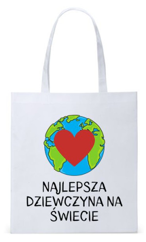 Dla Dziewczyny Żony Torba Eco Biała Shopper