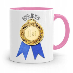 Kubek Różowy Dla Barmana Na Medal Prezent