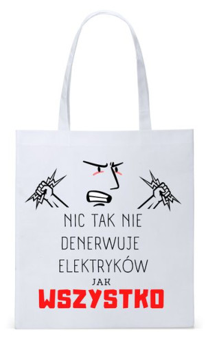 Dla Elektryka Na Prezent Torba Eco Biała Shopper