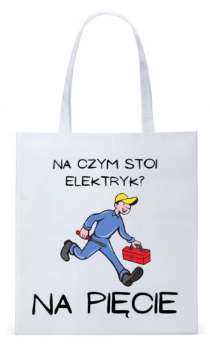 Dla Elektryka Na Prezent Torba Eco Biała Shopper