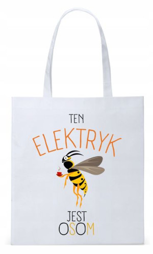 Dla Elektryka Na Prezent Torba Eco Biała Shopper