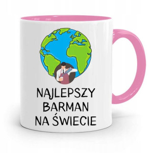 Kubek Różowy Dla Barmana Najlepszy Na Świecie