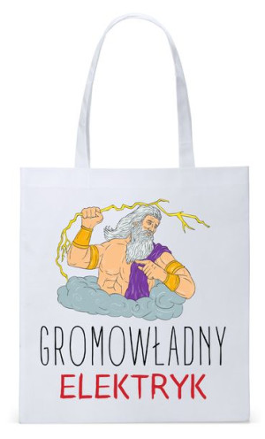 Dla Elektryka Na Prezent Torba Eco Biała Shopper
