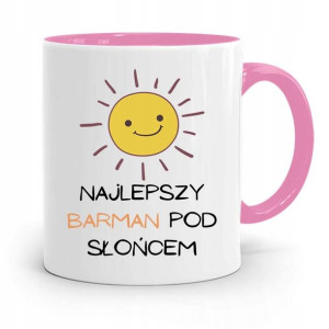 Kubek Różowy Dla Barmana Najlepszy Pod Słońcem