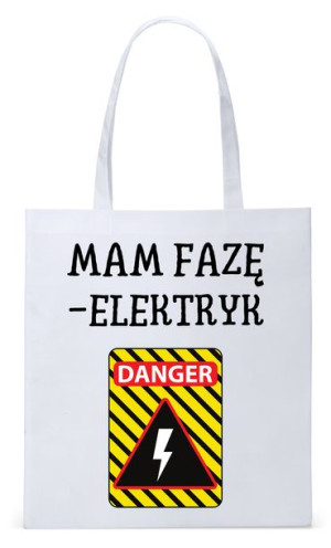 Dla Elektryka Na Prezent Torba Eco Biała Shopper