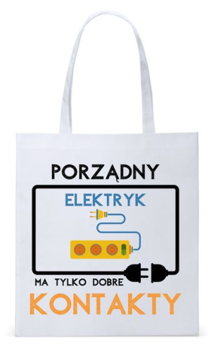 Dla Elektryka Na Prezent Torba Eco Biała Shopper