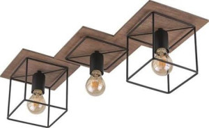Lampa Sufitowa Żyrandol Led Nowodvorski Coba Ciemne Drewno, Sklejka 9043
