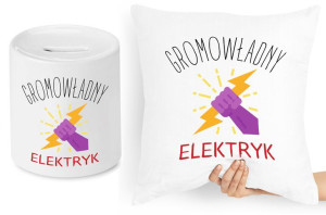 Dla Elektryka Zestaw Poduszka + Skarbonka Prezent