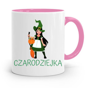 Kubek Różowy Dla Dzieci Córki Czarodziejka +imię