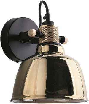 Lampa Ścienna Kinkiet Led Nowodvorski Amalfi Złoty, Szkło 9155