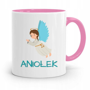 Kubek Różowy Dla Dzieci Córki Mały Aniołek +imię