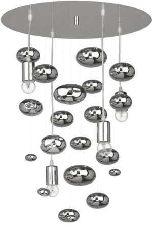 Lampa Sufitowa Żyrandol Led Nowodvorski Salva Chrom, Szkło 6845