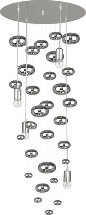 Lampa Sufitowa Żyrandol Led Nowodvorski Salva Chrom, Szkło 6846