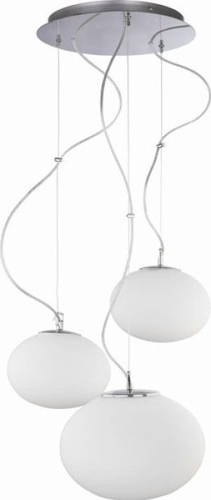 Lampa Wisząca Żyrandol Led Nowodvorski Nuage Biała, Szkło 7027