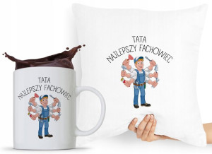 Zestaw Poduszka + Kubek Dzień Taty Tatusia Prezent