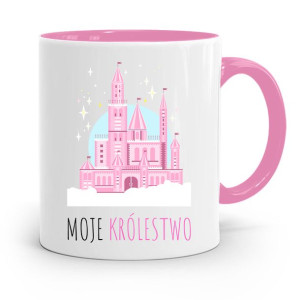 Kubek Różowy Dla Dzieci Moje Królestwo +imię