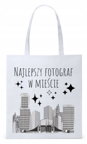 Dla Fotografa Fotografki Torba Eco Biała Shopper