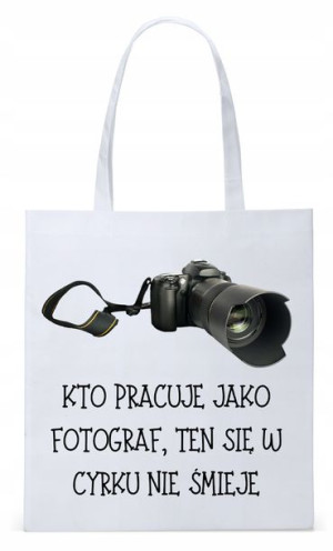 Dla Fotografa Fotografki Torba Eco Biała Shopper