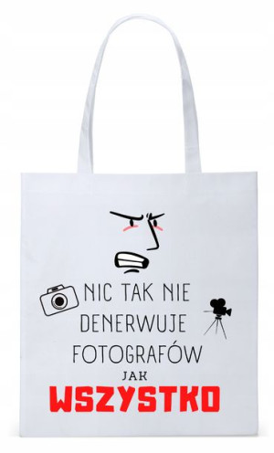 Dla Fotografa Fotografki Torba Eco Biała Shopper