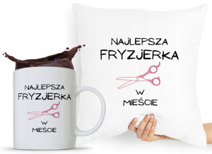 Zestaw Poduszka + Kubek Fryzjera Fryzjerki Barbera