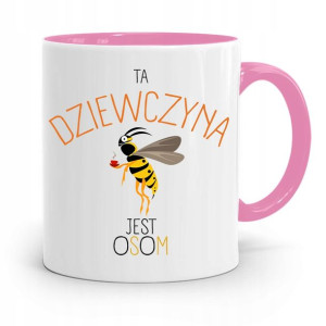 Kubek Różowy Dla Dziewczyny Żony Jest Osom