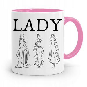 Kubek Różowy Dla Dziewczyny Żony Lady