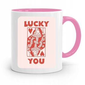 Kubek Różowy Dla Dziewczyny Żony Lucky You