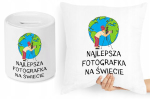 Dla Fotografa Zestaw Poduszka + Skarbonka Prezent
