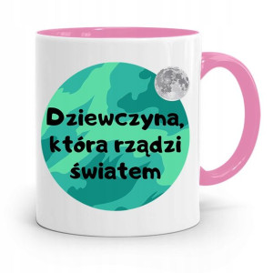 Kubek Różowy Dla Dziewczyny Żony Rządzi Światem