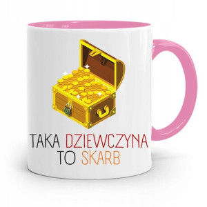 Kubek Różowy Dla Dziewczyny Żony Taka To Skarb