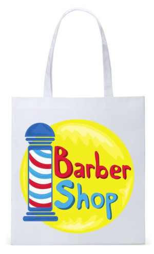 Dla Fryzjera Fryzjerki Torba Eco Biała Shopper
