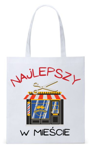 Dla Fryzjera Fryzjerki Torba Eco Biała Shopper