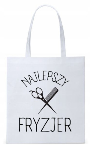 Dla Fryzjera Fryzjerki Torba Eco Biała Shopper