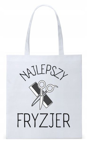 Dla Fryzjera Fryzjerki Torba Eco Biała Shopper
