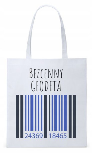 Dla Geodety Na Prezent Torba Eco Biała Shopper